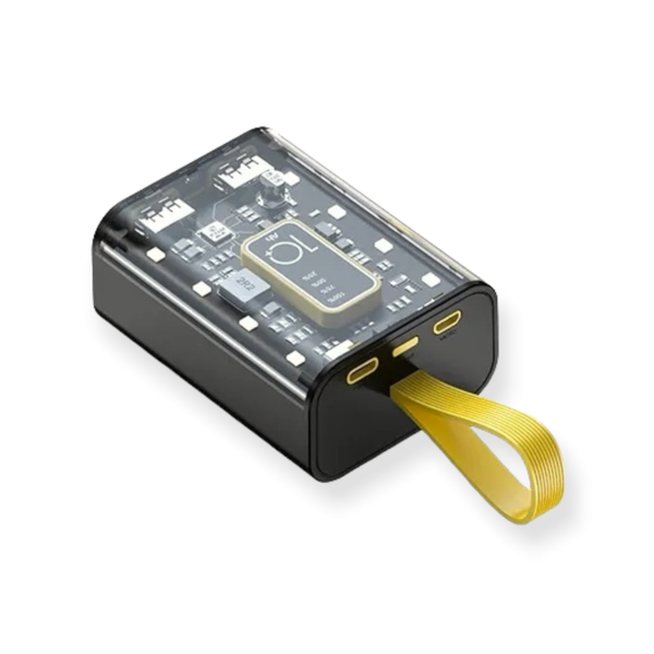 GLS 10000mAh Transparent Super Fast Charge Power Bank with Small LED Light