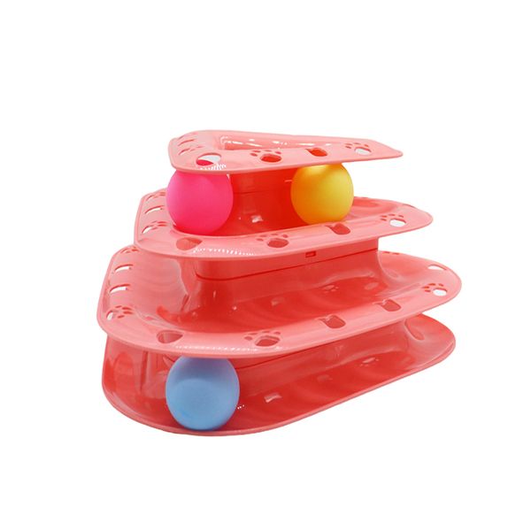 Interactive Three Levels Tower of Tracks - Triangle Shape