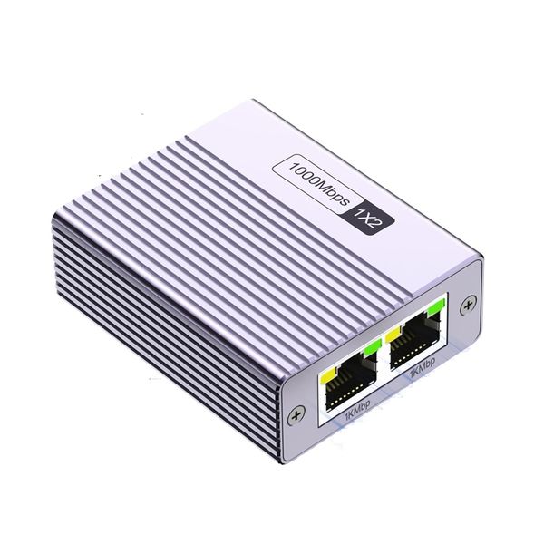 Ethernet Splitter 1 To 2 /1000 Mbps High Speed Network Switch LAN Switch 2