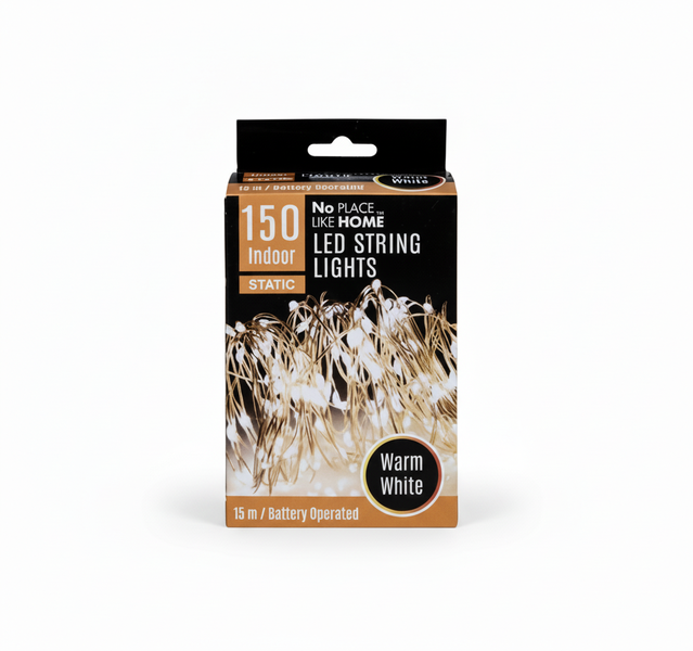 No place like home Warm White LED String Lights 15m 150 Bulbs