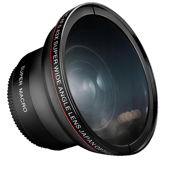 58MM 0.43x High-Definition Wide Angle + Macro Lens Attachment Compatible with Canon EF-S