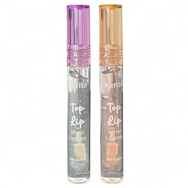 Set of 2 - Karite Top Lip Glitter Mirror Lip Gloss
