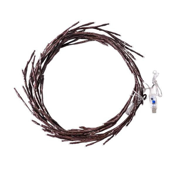 USB Christmas Tree Branch Light LED Fairy String DIY Willow Vine Lights