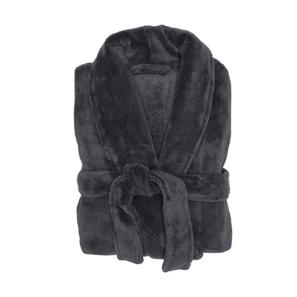 Polyester Bathrobe Gown and Fleece Throw Blanket