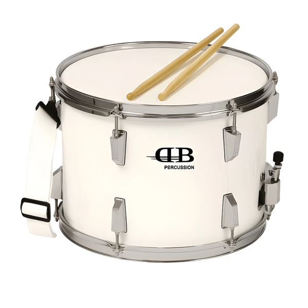 DB Percussion DMS141012DI-WR 14" Marching Snare Drum - White
