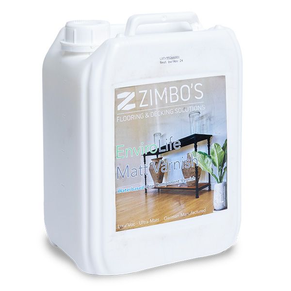 Zimbos Envirolife Matt 1 Component Water based Varnish - No primer required