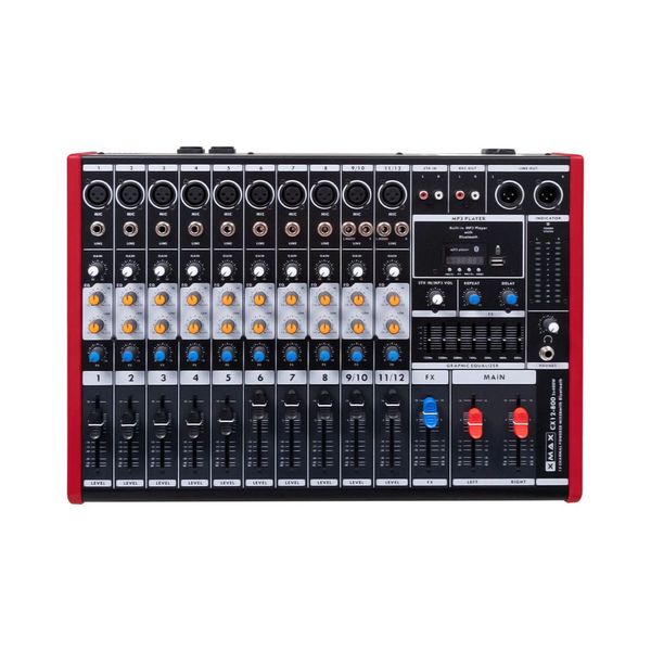 Xmax Cx12-800 8 Mic &amp; 4 Stereo Channel Powered Mixer