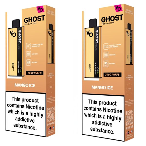 Ghost Pro Elite Vapesbar 7000 Puffs Vape - Caribbean Crush (Pack of 2)