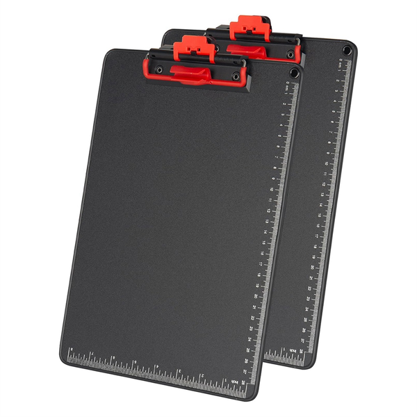 2 Pack Clipboards with Pen Holder 12.5 x 9 Inch Standard Letter