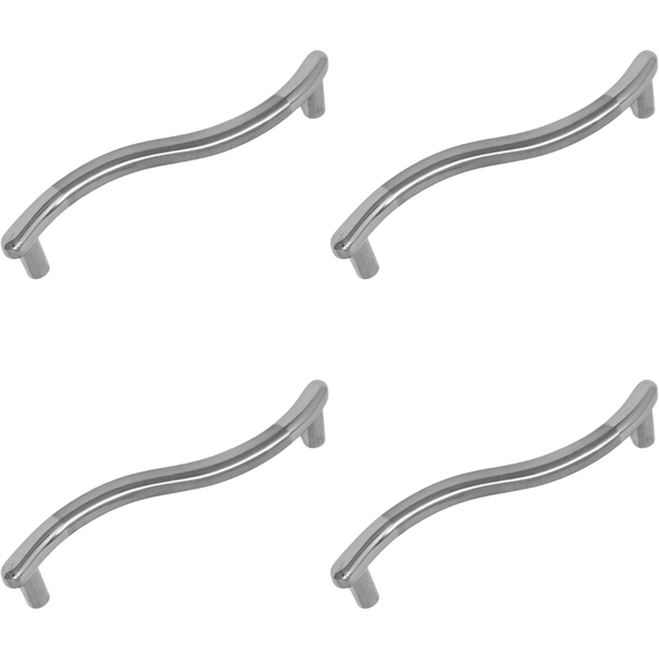 S Shaped Cupboard Handle - 96mm - Pack of 4