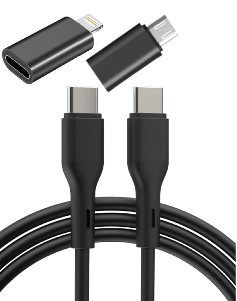 Charging Cable Type C with extra Clip for Smart Phones IOS, Android ,Micro