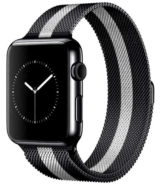 Black and white apple watch online band