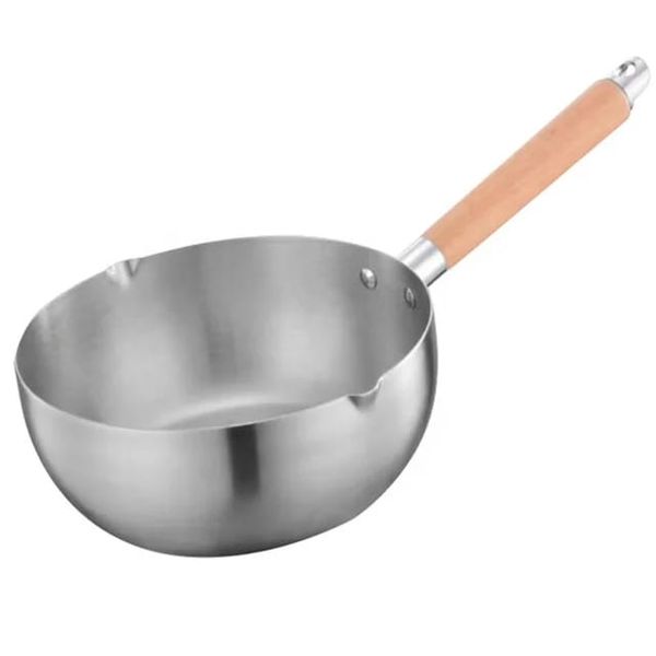 High Quality Stainless Steel Sauce Pan With Wooden Handle