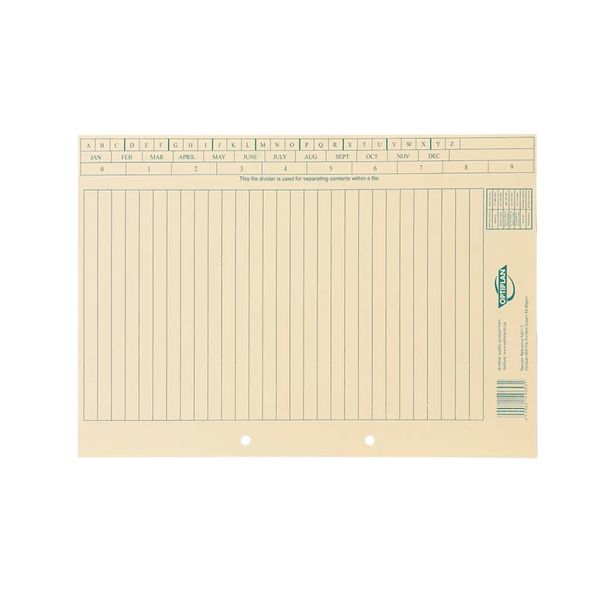 OPTIPLAN 653 File Dividers A4 (Pack of 50) - Cream