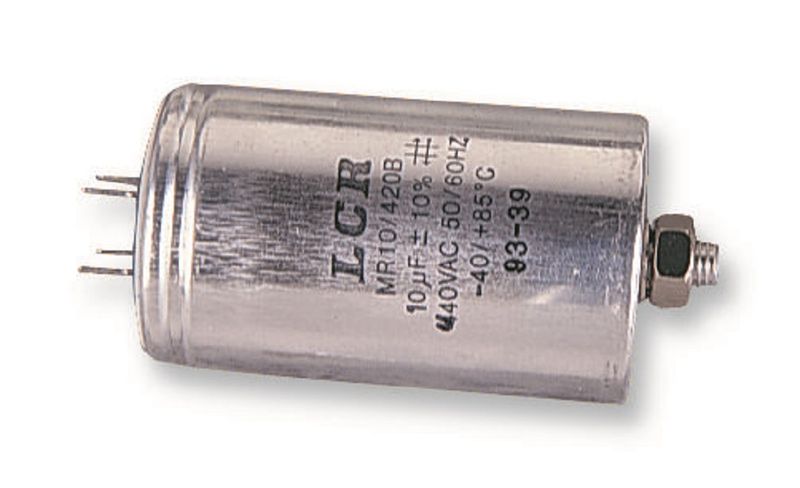 LCR Components (MR4/420B 4UF/440VAC) Motor Run Capacitor, 4 µF, ± 10%