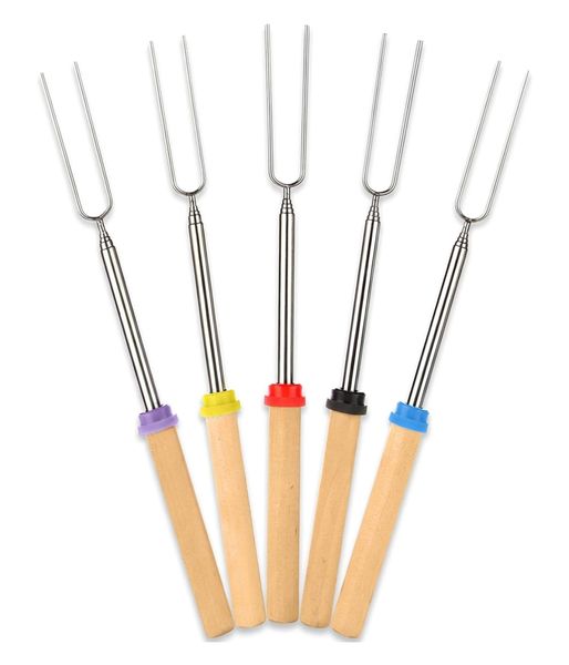 Smores Sticks for Fire Pit - Accessories for Campfire Marshmallow 32" 5 Pcs