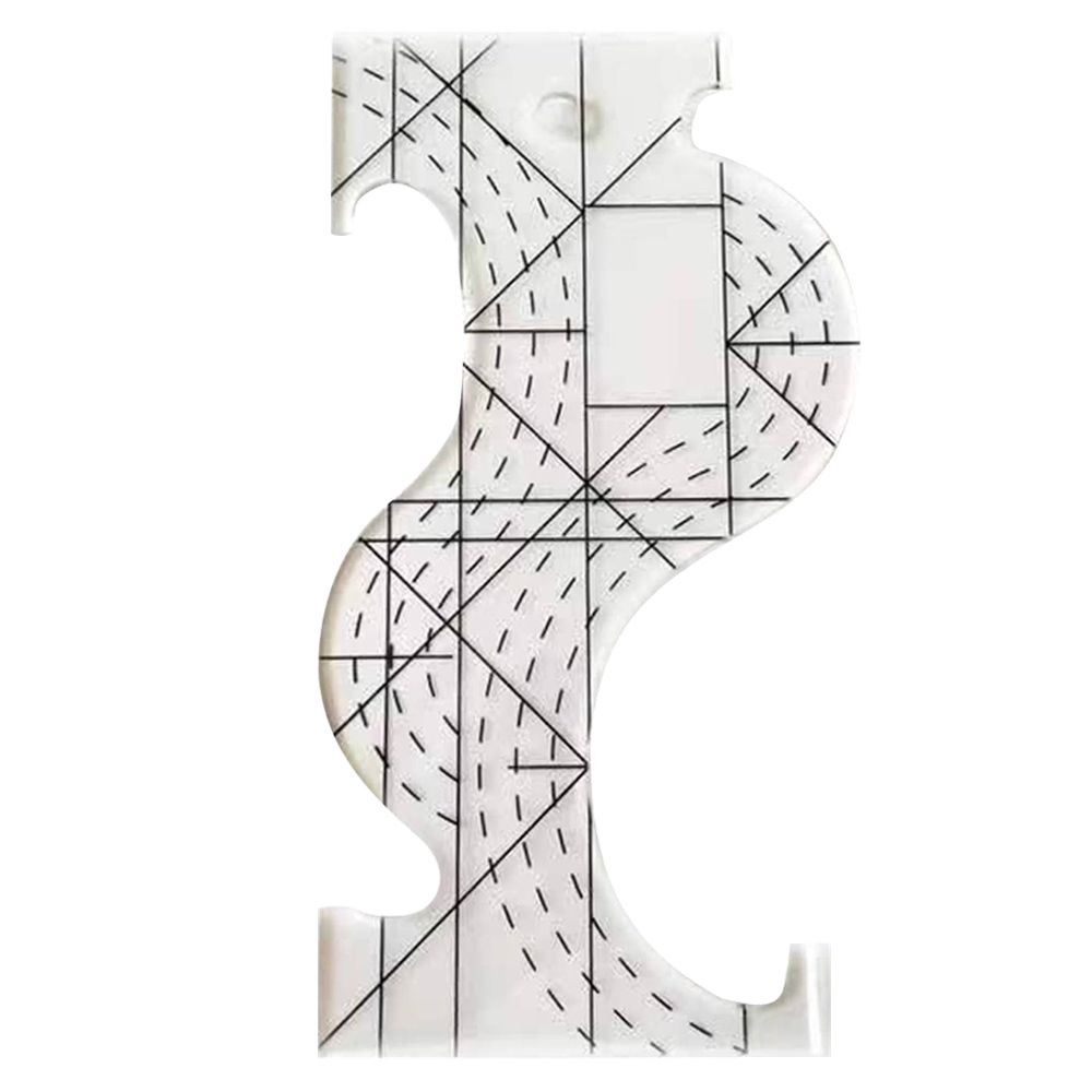 Craft Multifunctional S-shaped Patchwork Sewing Template Ruler (20cm ...