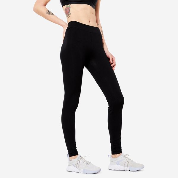 Domyos Women's Slim-Fit Cotton Fitness Leggings