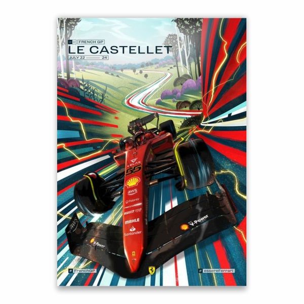 Le Castellet Ferrari Poster - A1