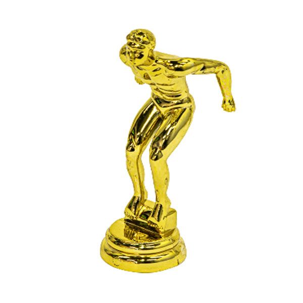 Gold Swimming Figurine Trophy with Base