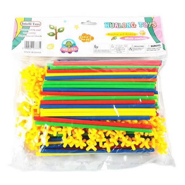 DIY Plastic Assembled Building Blocks Toy Straws