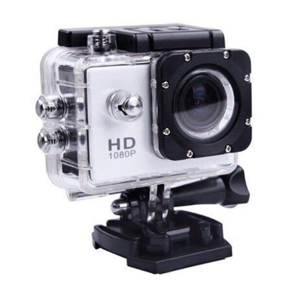 Waterproof HD Sports Action Camera 1080P - White