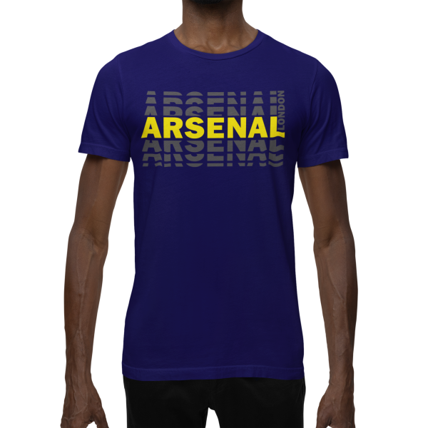 BUFFTEE Word Illusion Arsenal London Away Jersey Style Supporters T-Shirt