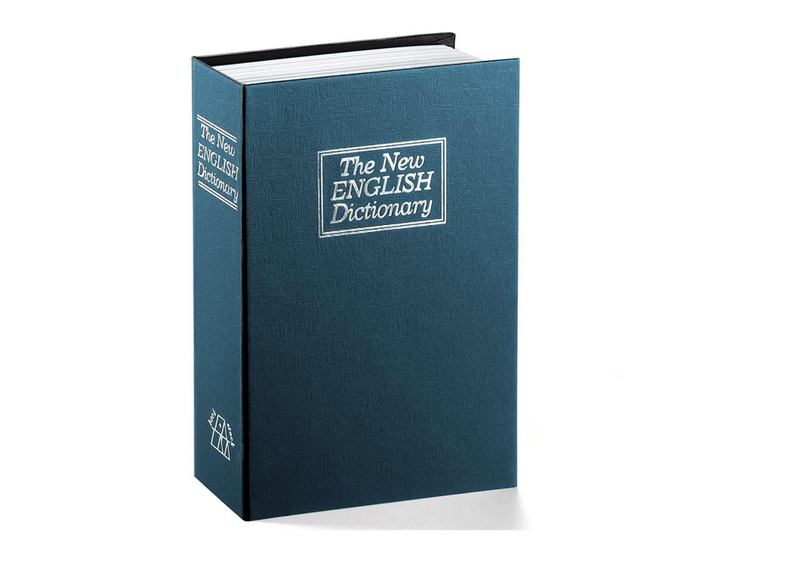Dictionary Diversion Book Safe, Book Safe with Key Lock - Red Medium