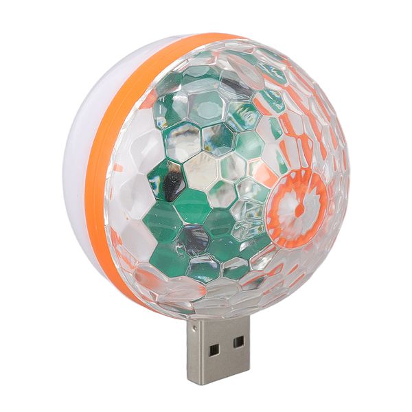 USB Mini Colorful Ball Light 2 Lighting Modes DC 5V Voice Control RGB