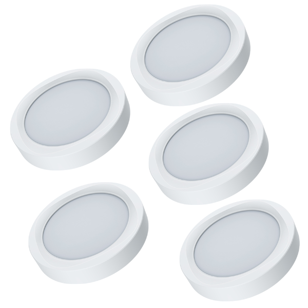 5 Pack Magnetic Wall-Mounted Remote Control Holder Set - White