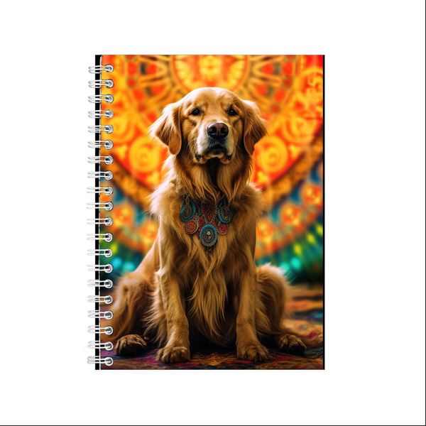 Psychedelic Golden Retriever 2 A5 Notebook Christmas Gift