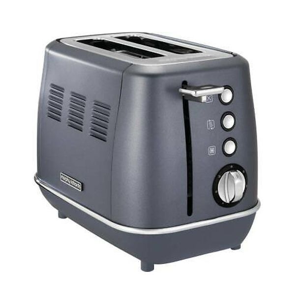 Morphy Richards Evoke 900W 2 Slice Toaster Stainless Steel - Blue
