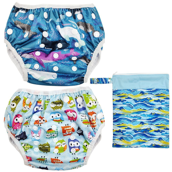 2pc Reusable Baby Swimming Nappy for Little Swimmers Baby Swim Nappy