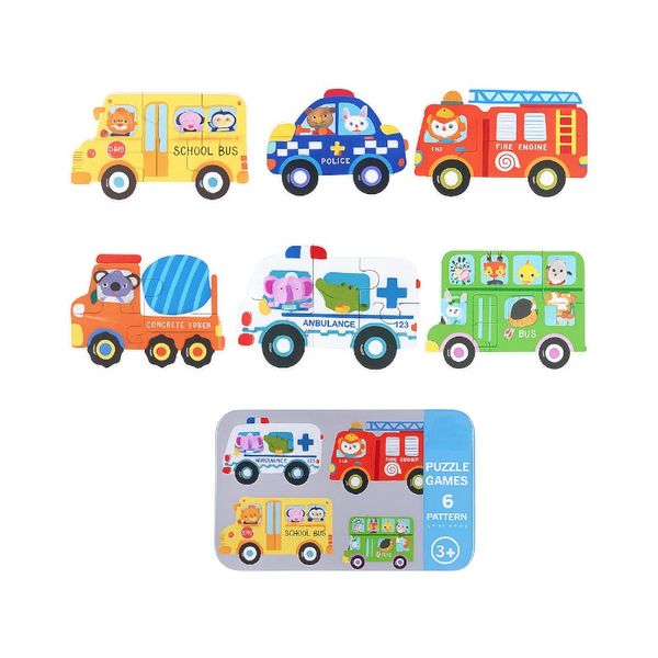 Large Animal Cognitive Puzzle Set - Multicolor - 6 Piece