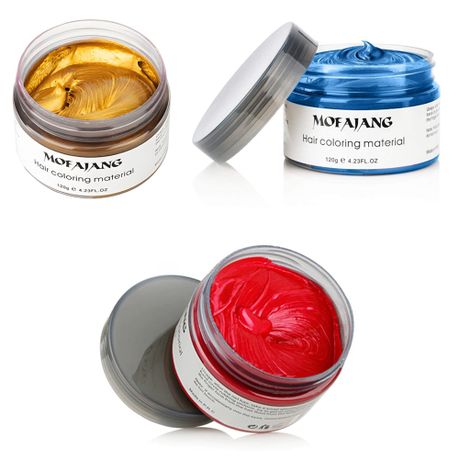 Hair Colour Wax - Granny Grey Temporary Hair Coloring Clay Pomade - 3 Tubs  | Buy Online in South Africa 