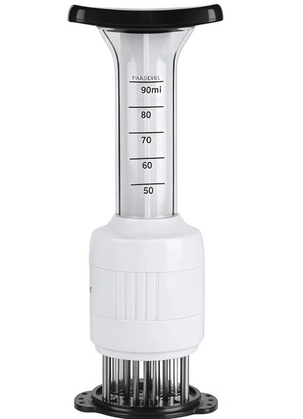 2-in-1 Meat Tenderizer and Marinade Injector with Stainless Needles