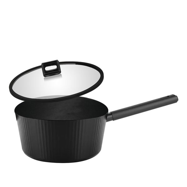 1 Liters Small - Non-stick Forged Sauce Pan with Glas Lid