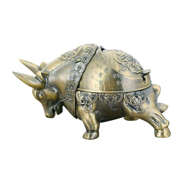 Vintage Ashtray with Lid Cigarettes Ashtray Tabletop Decorative Ornament