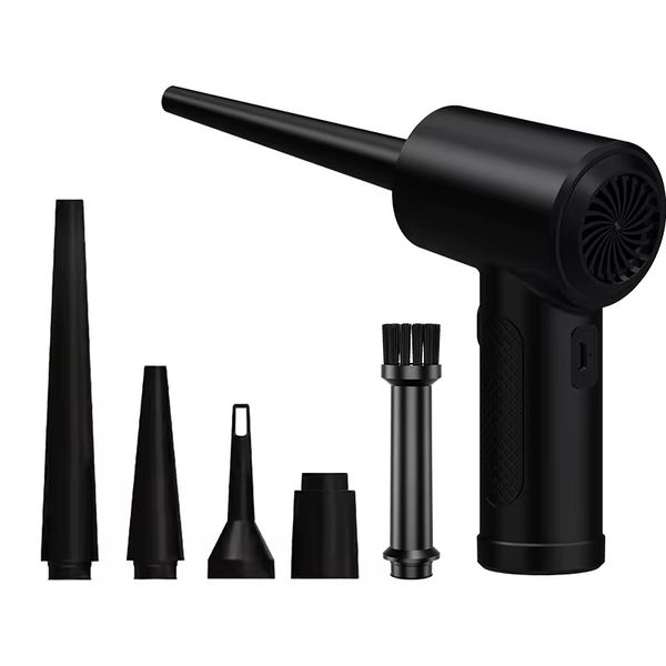 MUSAB 68W Rechargeable Cordless Air Duster with LED Light &amp; 5 Nozzles