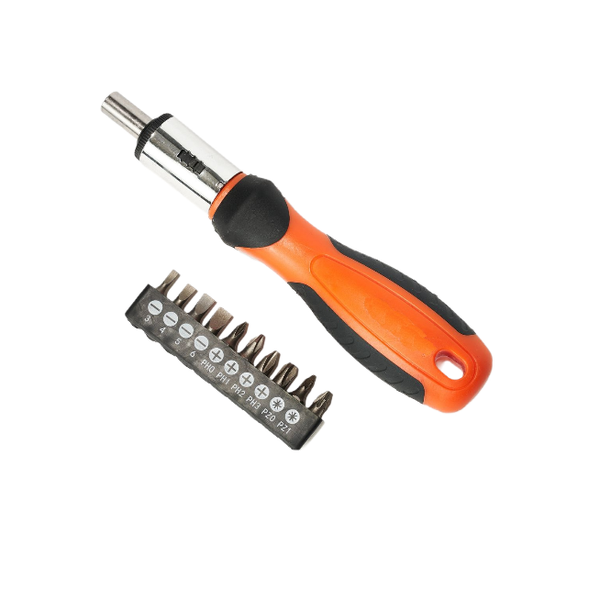 FI- Ratchet Model Screwdriver Plus Bits Set: 11 Pieces