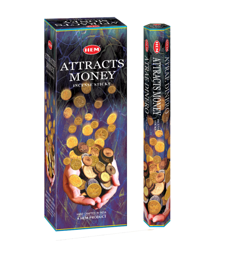 HEM 16" Incense Sticks Attracts Money 6 Pack Shop Today. Get it