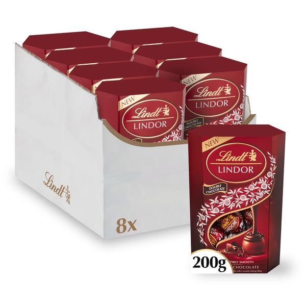 LINDOR Double Chocolate Cornet - 8 x 200g