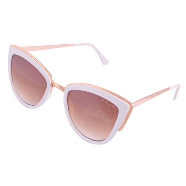 Badgirl White &amp; Rosegold Diva Sunglasses - Ladies