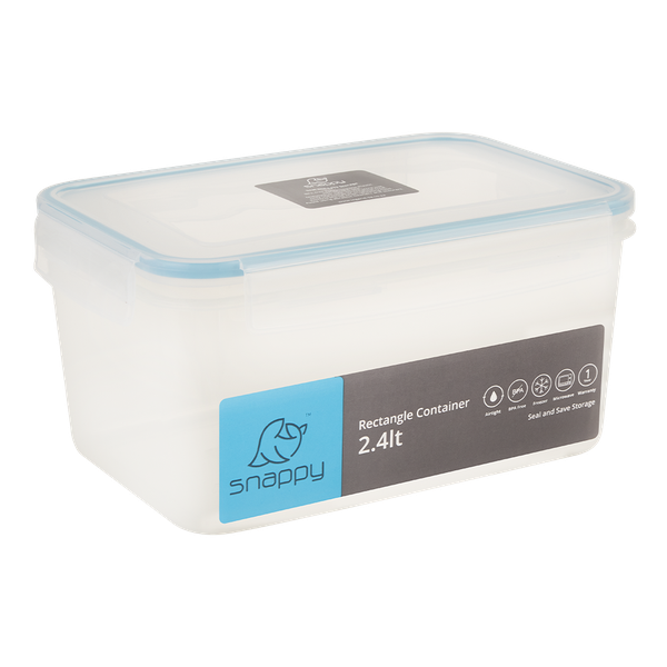 Snappy Food - Rectangular Food Storage Container - 2.4 Litre