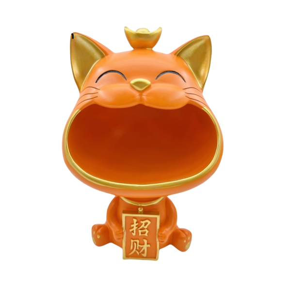 Markoman-Orange Big Mouth Cat Resin Ornament
