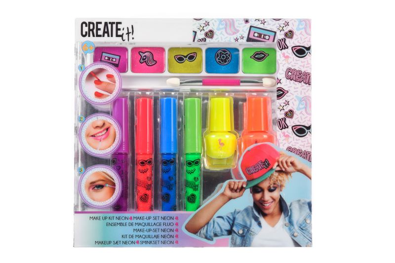 Create It! Neon Makeup Set - 7 Piece