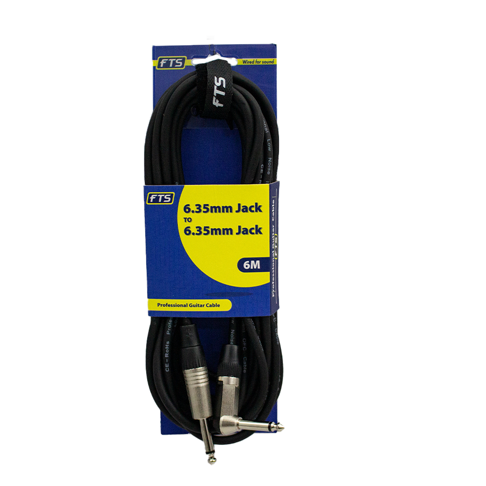 FTS 6m 6.35mm to 6.35mm Guitar Cable [FTS-TJ003+TJ054/6M]