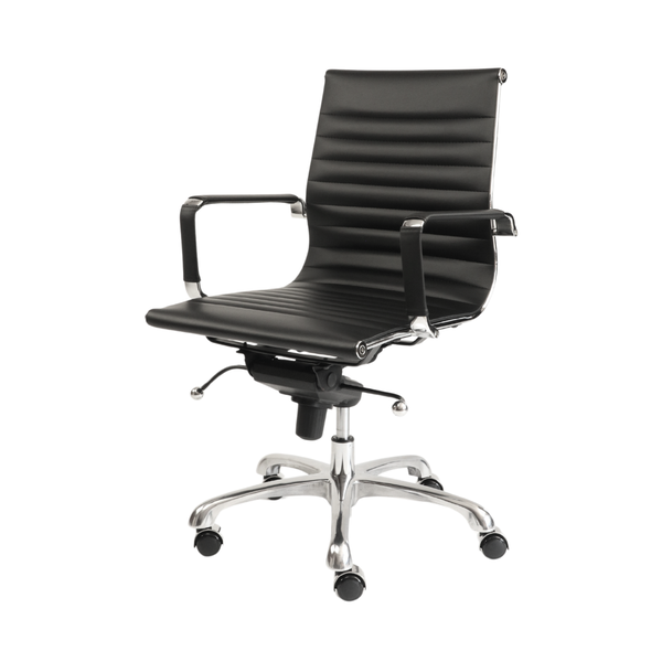 Classic Leather Mid Back Office Chair - EAMES