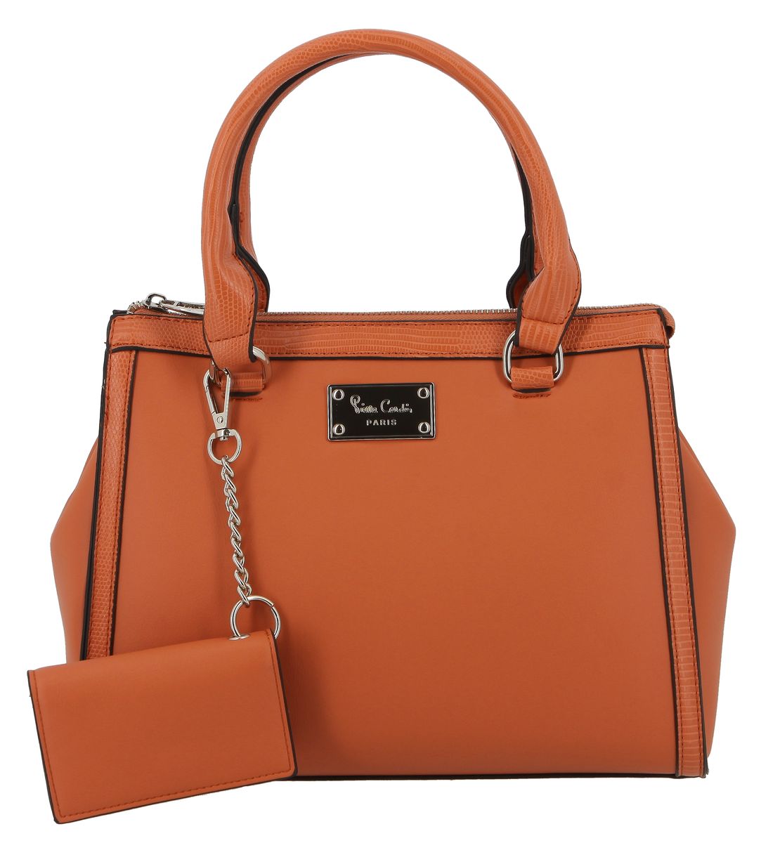 Pierre Cardin Londi Textured Trim Midi Satchel - Orange