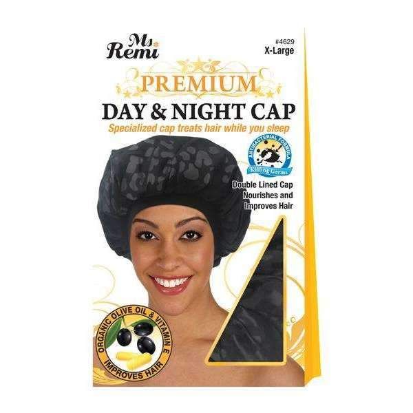 Ann04629 - Ms Remi Premium Day &amp; Night Cap XL Blk - 4 Pack